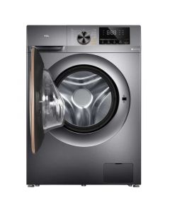 TCL Front Loading Washing Machine 10 kg, 100% Dry, DD Motor, Inverter, Silver-TWD-C107BD12YG