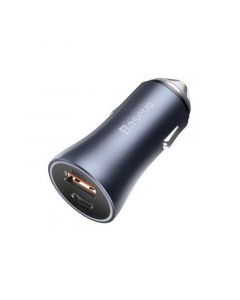 Baseus Golden Contactor Pro Car Charger USB Type C + A 40W, Dark Gray - CCJD-0G