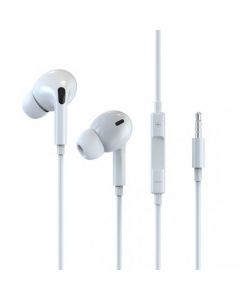 Devia EM022 Smart Series Stereo Wired Earphone with Mic 3.5 mm, White - HP-51-7