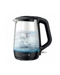 Dots Electric kettle 1850 to 2200W, 1.7L, Heating Element Insulation, Glass - KDG-010