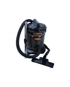 Fisher Drum Vacuum Cleaner 1300W, 13L, Metal Body, Black - BSC-1300