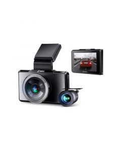 Global Dash Cam Front and Rear,160° Wide Angle, Color Night Vision, Black - G500H