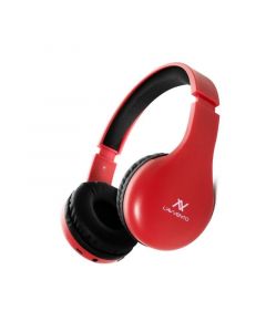 Lavvento Wireless Headphone with Stereo Plug, Bluetooth, Red - HP-11-R