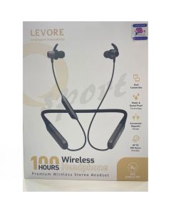 Levore Earphone Neckband Noise Cancellation, Wireless, Black, LEB43-BK