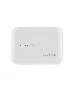 Levore Power Bank 10000mah, Fast Charging, 2 Ports, White - LP222-WH