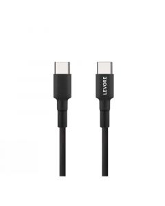 Levore TPE Plastic USB-C to USB-C Cable 1M, Black - LC5311-BK