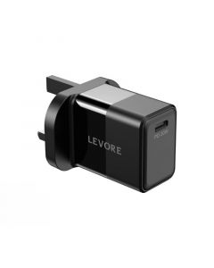 Levore Wall Charger PD 25W, USB-C Port, Fast Charging, White - LGW111-WH