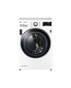 LG Dryer 16Kg DUAL Inverter Dryer, Cleaning Condenser, Korea - White - RH16U8AVCW
