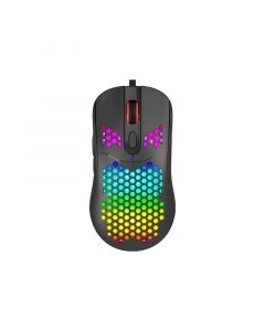 Marvo G925 Gaming Mouse with Honeycomb Shell, Wired, Black - MO-52-7