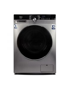 Midea Washing Machine Front load 8kg , Drying 75 % ,16 Program, Steel - MFK80S