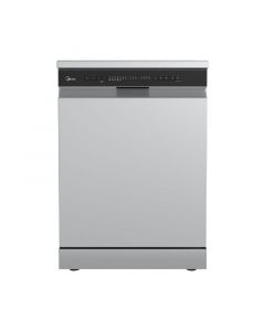 Midea Dishwasher 14 Place, 10 Programs, Digital, Silver - WQP14W5233CS