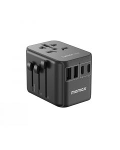 Momax 1-World Charger PD 5Ports 35W, AC Travel Adapter, Black - UA9D
