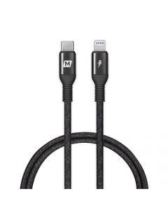 Momax Elite Nylon Braided Cable, USB-C to Lightning 1.2M, Fast Charging ,Black - DL31D