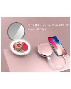 Power N 4000 mAh Portable Charger With Women Mirror and Lighting - OT-21