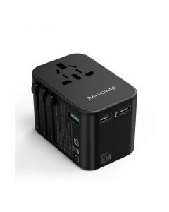 Ravpower PD Pioneer Wall Charger 65W, 3-Port Global Version, Black - RP-PC1034