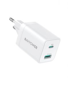 Ravpower Wall Charger PD Pioneer 20W, 2-Port - White - RP-PC168