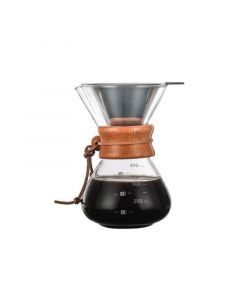 REBUNE Chemex Dripper Coffee Maker 400ml, Thermal Insulated Silicone Design - RWG-400 