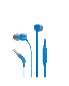 JBL in-Ear Headphones with Mic, Blue - T110