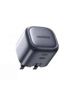 Ugreen Nexode UK Wall Charger 45W, 2-Port USB-C PD, GaN Technology, Space Gray - 90399