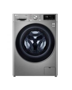 LG Washing Machine Front Load, 10.5 kg, Dry 75 %, 6 Motions, Silver/Steel - WFV1114XMT